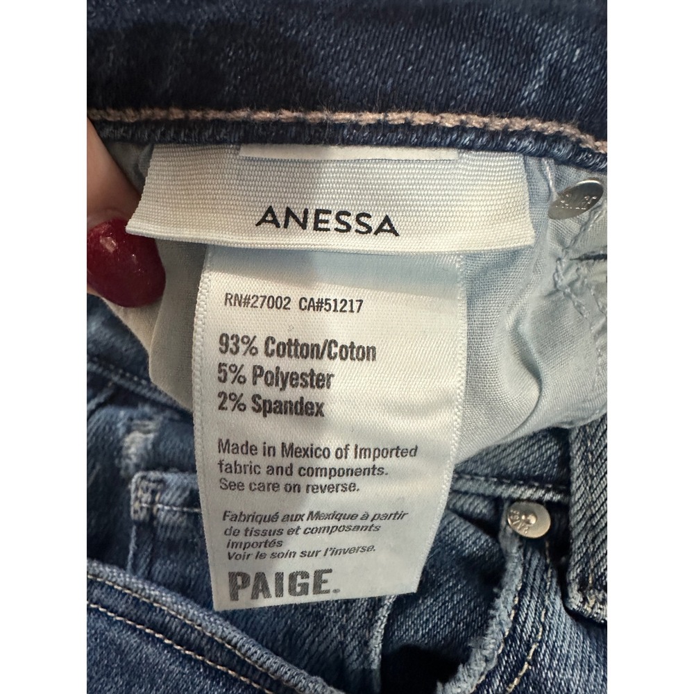 PAIGE Anessa High Rise Wide Leg Jeans Westminster Wash Size 29 - Picture 7 of 12